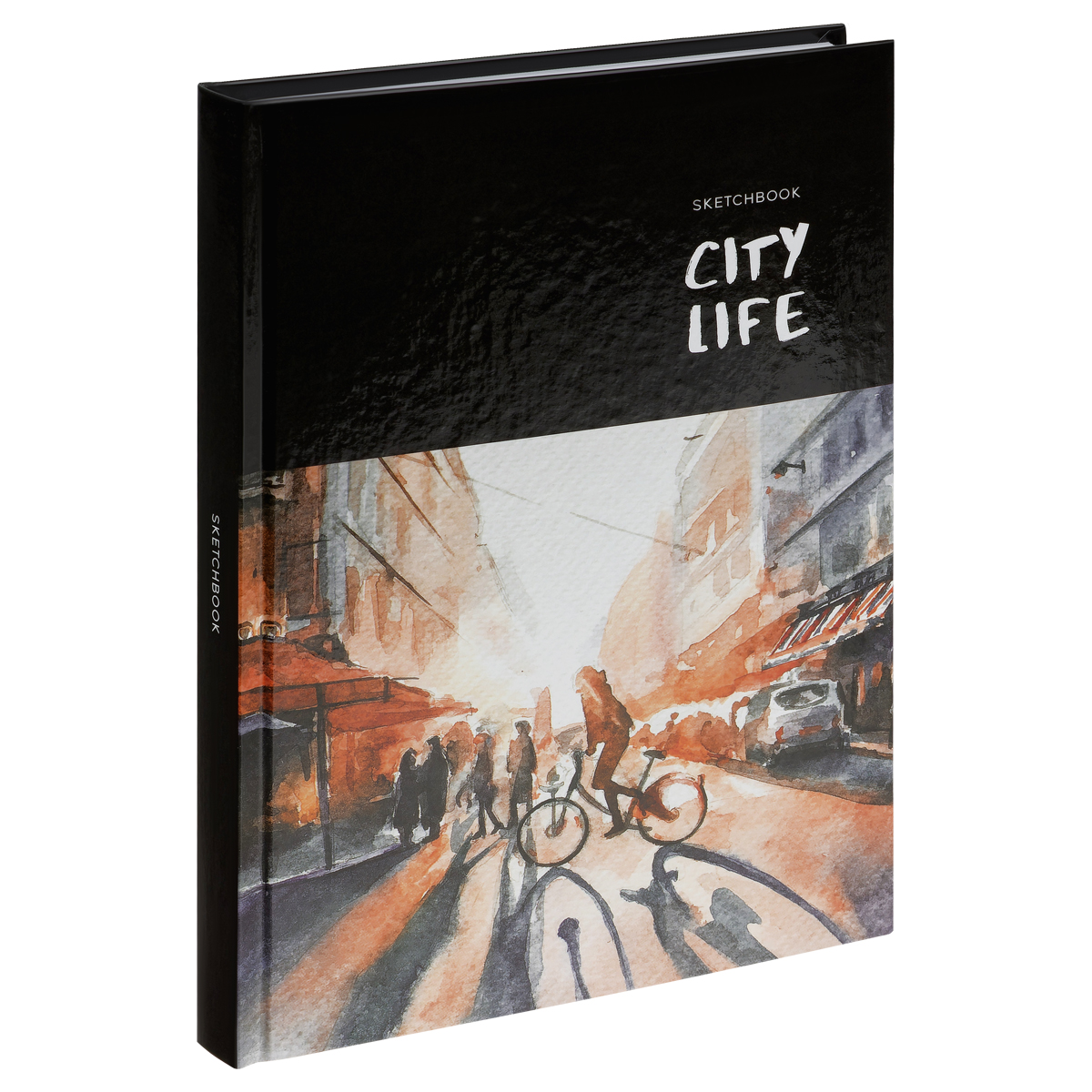 Скетчбук 100л., А5 BG "City life", 7БЦ, глянцевая ламинация, 100г/м2