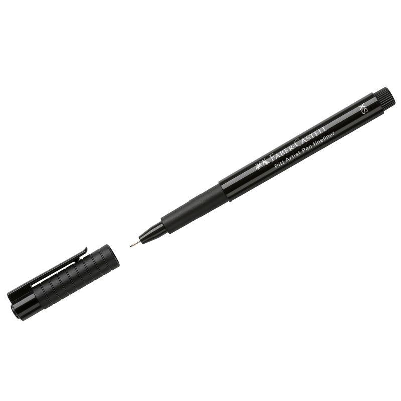 Ручка капиллярная Faber-Castell "Pitt Artist Pen Fineliner XS" цвет 199 черный, XS=0,1мм, игольчатый пишущий узел