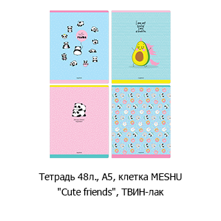 Тетрадь MESHU «Cute friends»