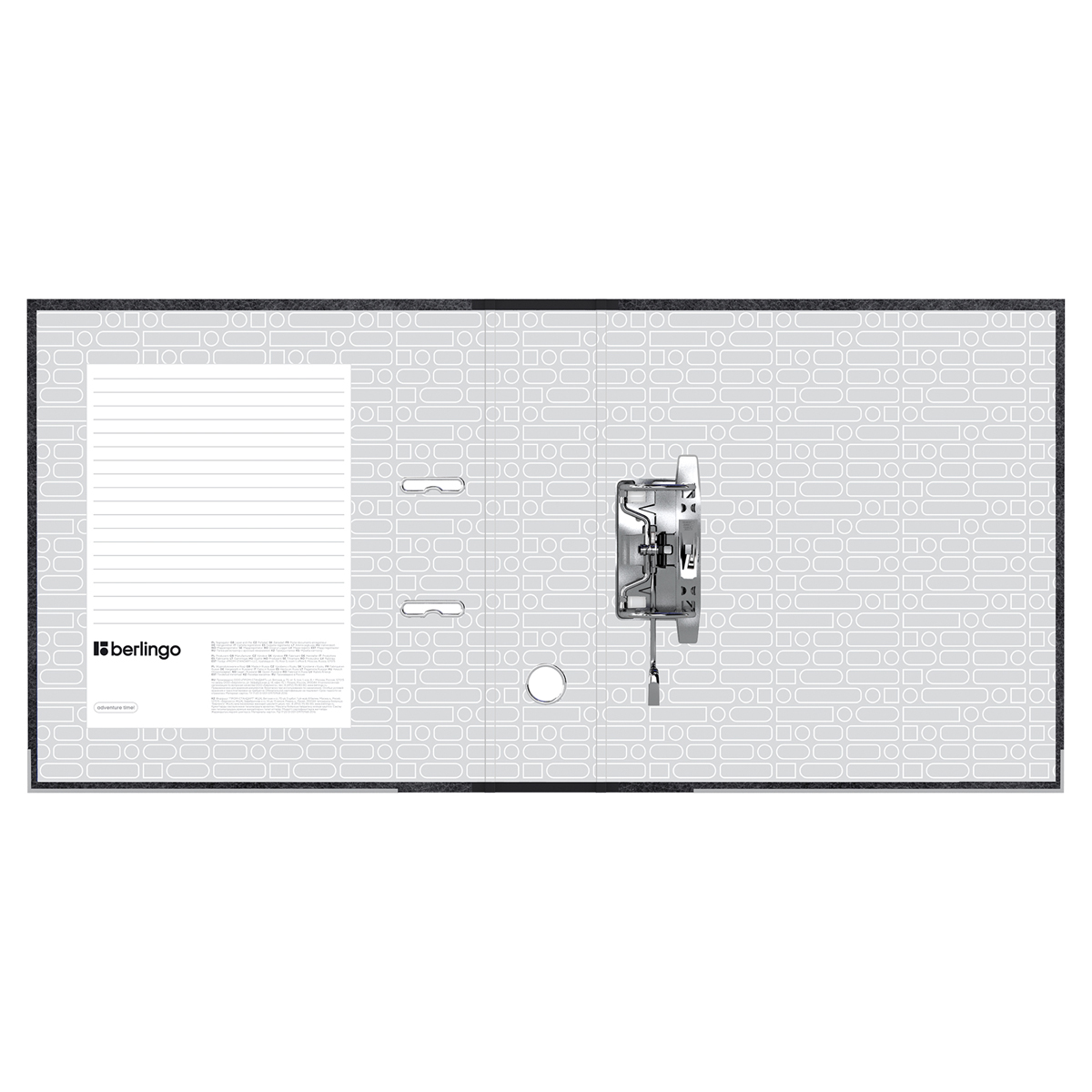 Папка-регистратор Berlingo "Standard", 70мм, мрамор, с карм. на корешке, нижний метал. кант, черная